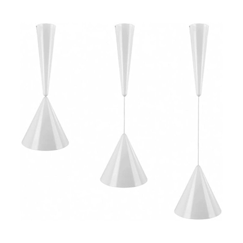 Luminaire suspendu conique à 1 lumière Adila, Blanc