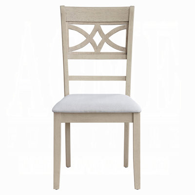 Ensemble de 2 chaises de salle à manger à finition gris antique
