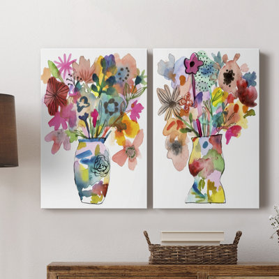 Linear Bouquet I-Premium Gallery Wrapped Canvas -Ready to Hang