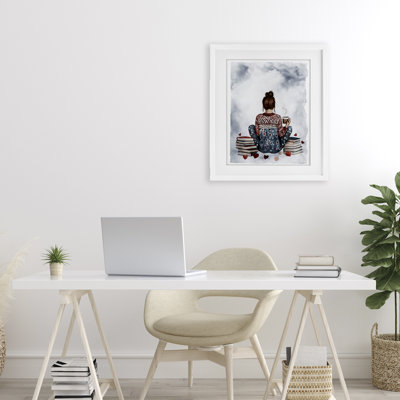 Cozy Ritual Reader Framed Print Under Glass, design by Svetlana Aleynikova
