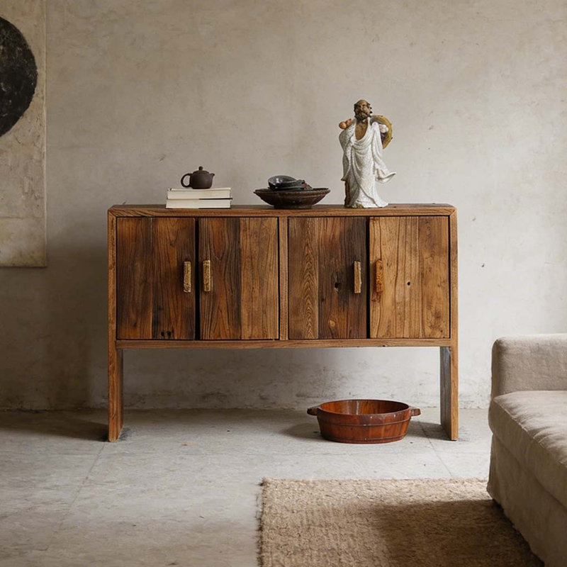 Console d'entrée en bois patiné