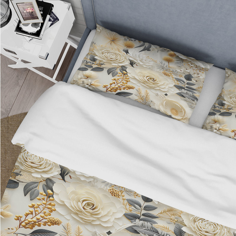 Ensemble de housse de couette Ethereal Serenity, Housse de couette pour grand lit et 2 taies décor