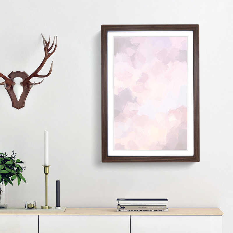 Beauty of Clouds in Abstract - Picture Frame Graphic Art Print, 48cm H x 36cm W x 2cm D, Walnut Framed