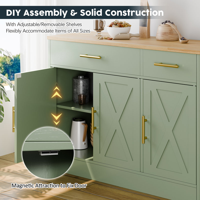  Buffet de 42,5 po Dennisse, Vert