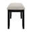 Contemporary Black Gray Bench For Supper Area - Fabric Upholstered, Solid Wood Dining With Cover Frame