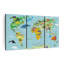 Carte du monde domestique, ensemble de 3 pièces sur toile par SweetTeachings-1717696598