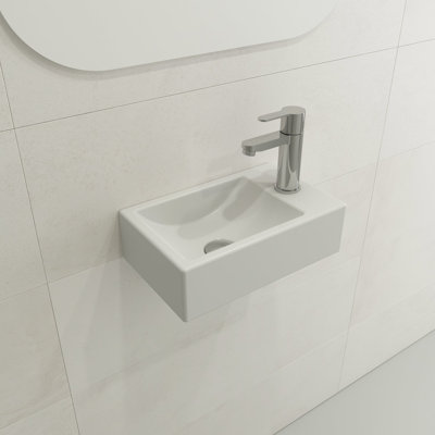 BOCCHI Milano 9.06'' Fireclay Rectangular Bathroom Sink
