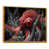 Toile avec cadre flottant or
