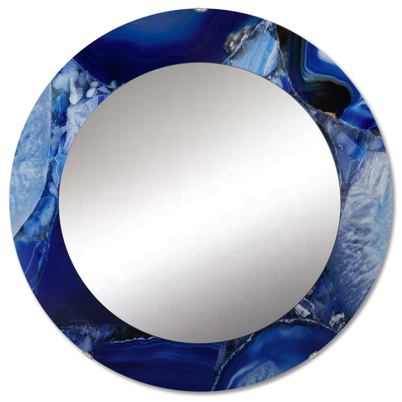 Miroir d'appoint Mid-Century, H 23,6 po x l 23,6 po, Abstrait 1