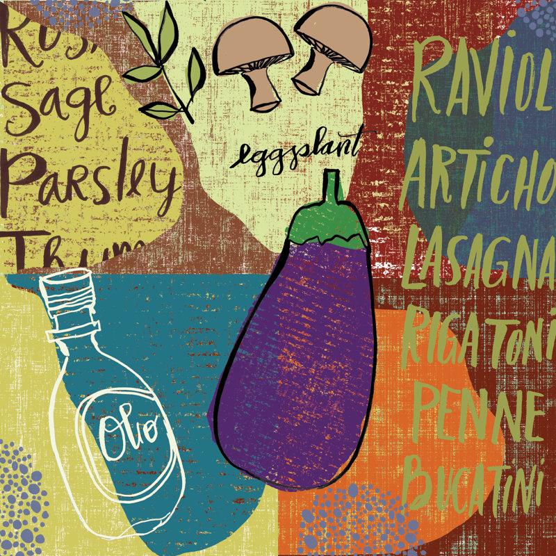 Reproduction d’art graphique sur toile, "garde-manger sampler IV" par Cheryl Guerrick, H 20 po x l 20 po x P 1,25 po