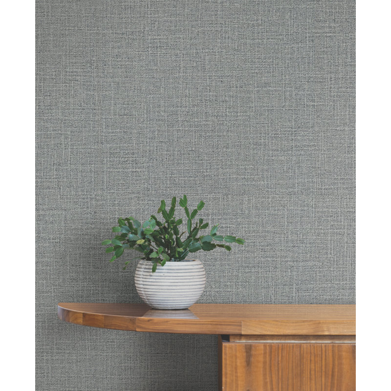 Loom Silver Wallpaper, Gray
