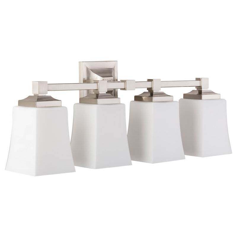Éclairage pour meuble-lavabo 4 lumières Bembery, Nickel brossé