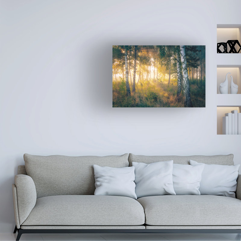 Art sur toile «Pawel kado» dans la forêt, H 12 po x l 19 po