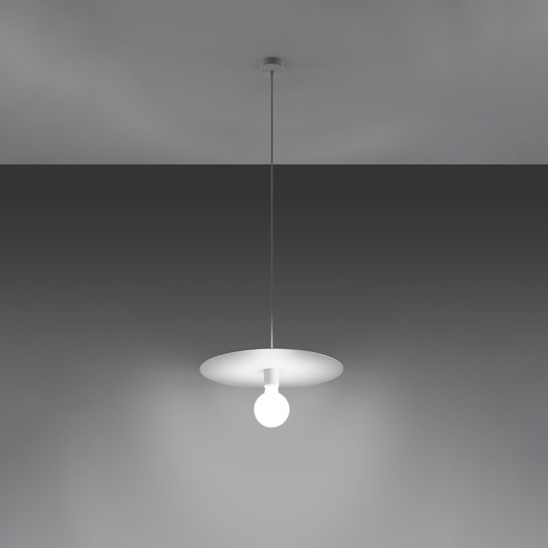 1 - Light Bulb Pendant, White, White