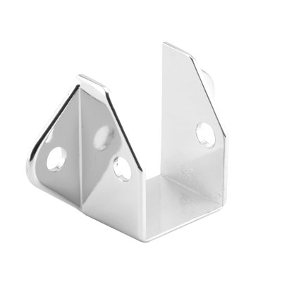 Support de tête de lit, pour 1-1 / 4 po, alliage de zinc, chromé avec attaches (paquet simple)
