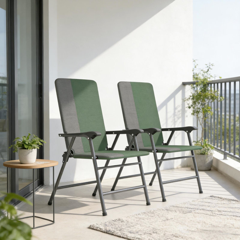 Chaises de jardin pour 2 personnes - Sièges confortables avec rembourrage en coton PP doux, tissu 600d aux déchirures, pliable pour le rangement extérieur
