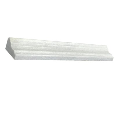 Siberian 25"" x 12"" Polished Marble Chair Rail Tile Trim in White -  Stone & Tile Shoppe, SSSI1005