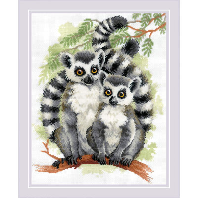  Counted Cross Stitch Kit Lemurs R2196