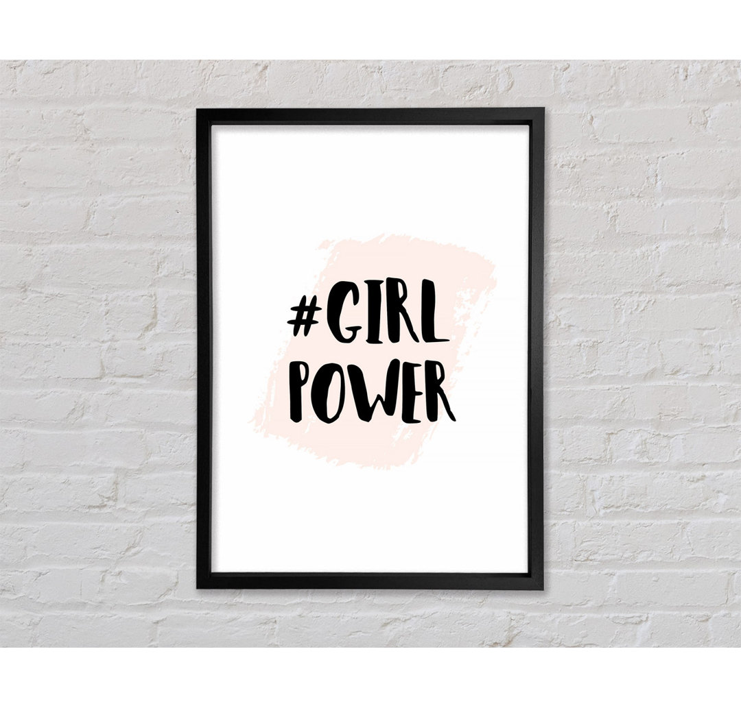 Girl Power 2 - Einzelner Bilderrahmen Typografie auf Leinwand