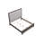 Brown, Burlap, Queen Bed, Led - Illuminated, Horizontal Tufting Headboard, Modern Bedroom Furniture, No Box Spring Style, Design, Lights, Spring,