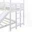Lit superposé simple au-dessus d'un lit double avec glissière et échelle intégrée - aucun sommier nécessaire, fabrication solide-1942637116