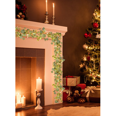 0'' in. Faux Olive Garland