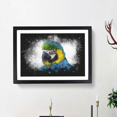 Blue and Yellow Macaw Parrot - Picture Frame Painting Print