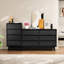 Commode de chambre noire - 4 tiroirs pour un rangement parfait de 4 unités