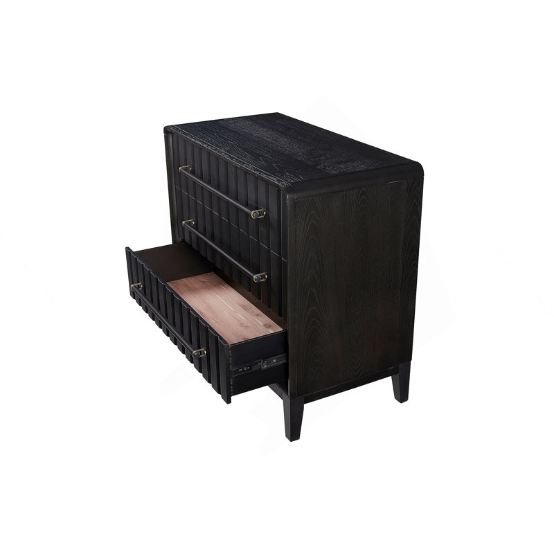 Commode 3 tiroirs Bachelor au fini poivre