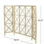Pare-étincelles en fer Iron 3, style X, options or rose / noir / or, 30,64 po de hauteur x 49,28 po de largeur, 14 po de profondeur, motif de cloison, 30,64 po x 49,28 po x 14 po