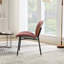 Chaise Shell en rouge, fabrication stable et solide, coussin de siège confortable, chaise de style Mid-Century à élément décoratif, dossier, structure en noyer, convient à l'espace de vie principal, 14,1 po Largeur du colis-843544674