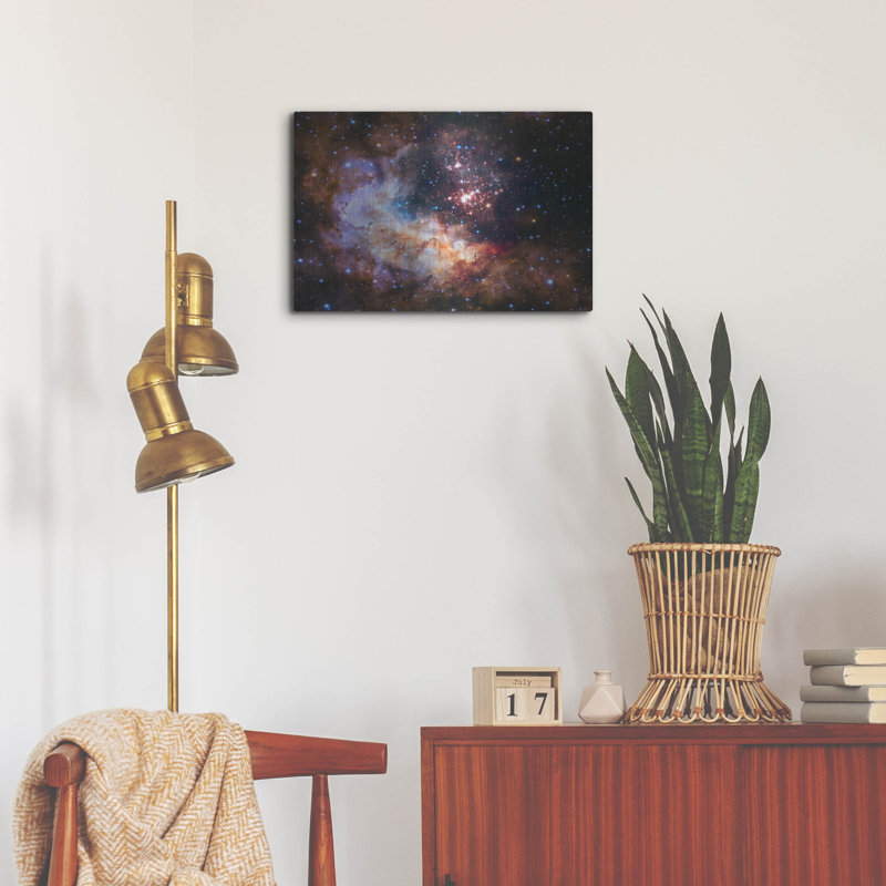 Télescope céleste Hubble, art mural en métal, H 16 po x l 24 po