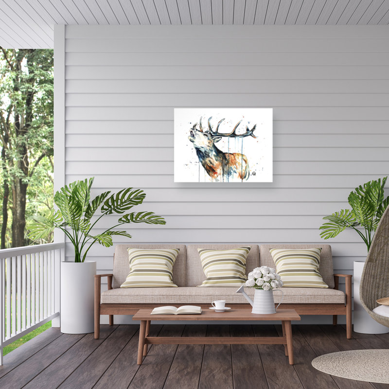 «Lisa Whitehouse Elk Calling Outdoor», toile, H 14 po x l 19 po