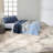 CK022 Infinity  Abstract Ivory/Gray/Blue Area Rug-83622334