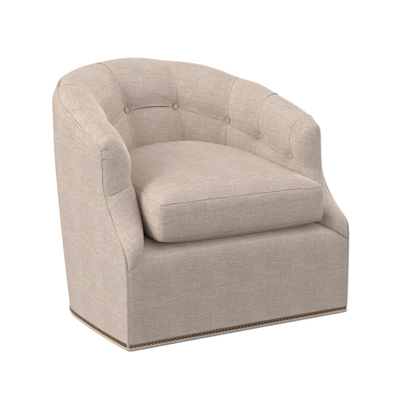 Chaise pivotante Calvert, Petit bronze antique, Mélange de polyester ébène Margaret