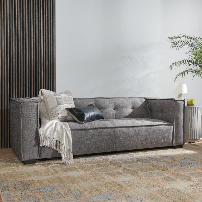 Eli Sofa Beige By Classic Home, Heather Gray