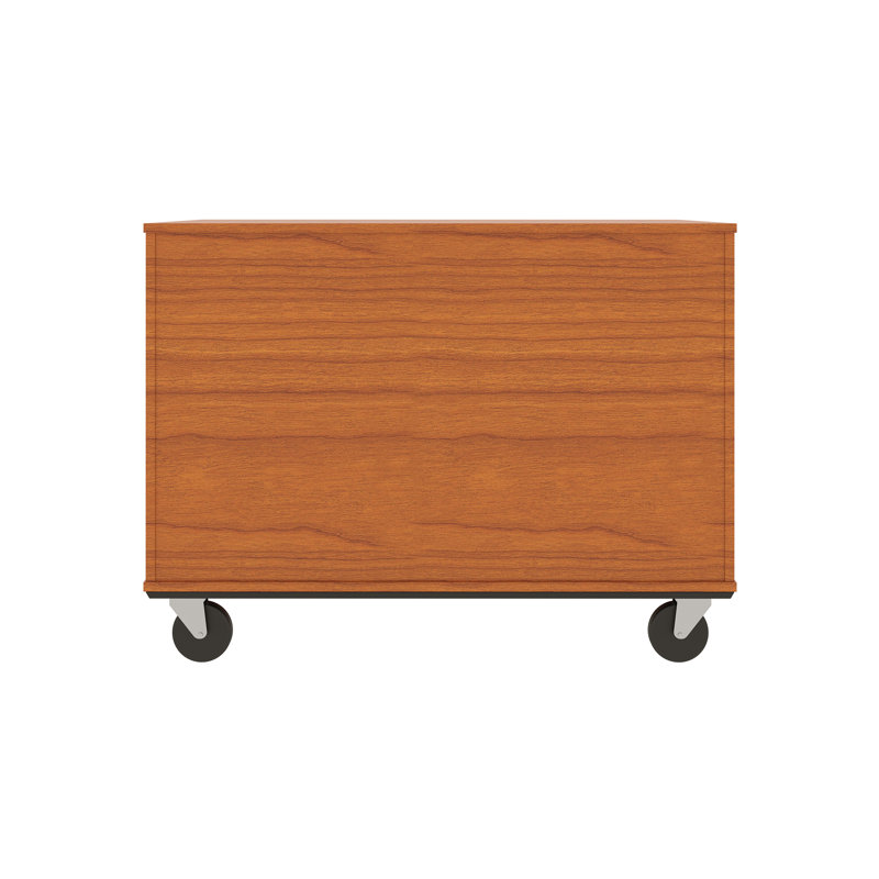 Armoire mobile à 5 compartiments avec roulettes, H 36 po x l 48 po x P 29 po, Cerise