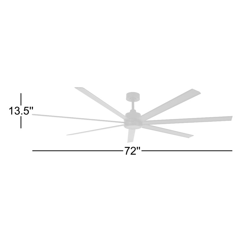 Atlanta 72" Indoor/Outdoor Ceiling Fan with Light and Remote, Wood Outdoor Ceiling Fan with Lights, Damp Rated, Energy Efficient DC Motor