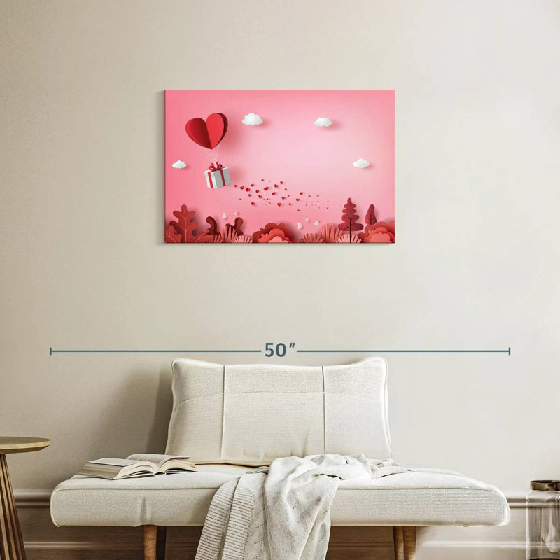Hardie envoyant l'amour de la Saint-Valentin, H 20 po x l 30 po