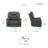 Solena 39.5" Modern Manual Polished Microfiber Reclining Chair with Tab Pull Recline, Foam Over Coils & Durable Support-1721531755