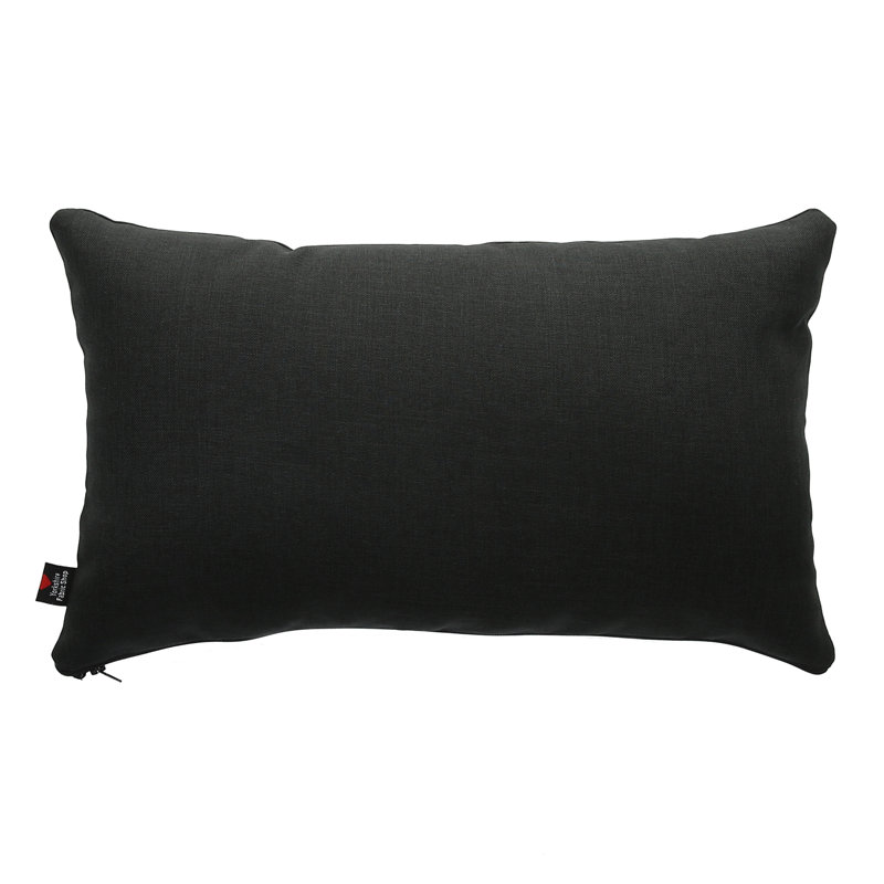 Millet Rectangular Throw Cushion, Black