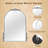 Arched Vintage Metal Frame Wall Mirror/Decorative Mirror-104604080-104604085