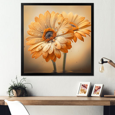 «Orange and White Daisy'S I», reproduction d'art sur toile