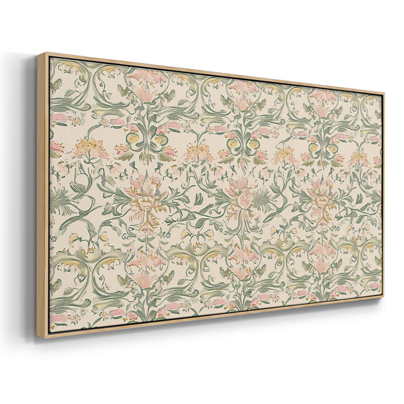 Série abstraite - XLV - Toile tendue avec châssis encadré - Prêt à être accroché, H 25 po x l 49 po, Naturel