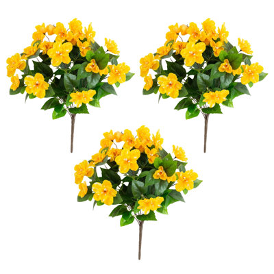 19In. UV Resistant Artificial Azalea Bush (Indoor/Outdoor) - Set Of 3