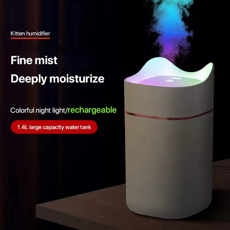 0,4 gallon gallon Humidificateur ultrasonique de table Cool Mist Pi., Noir