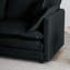 Fauteuil club de salon avec - chenille noire, rembourrage en éponge haute, fabrication pour la maison
