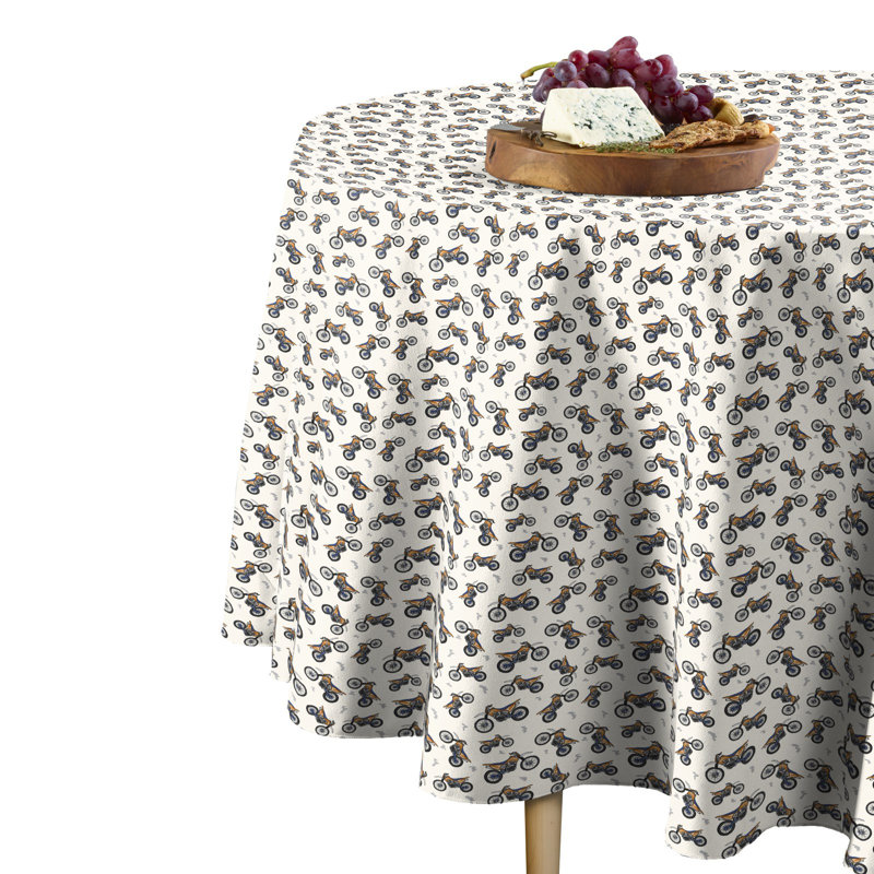 Jaylon Geometric Round Tablecloth, 60" x 60"