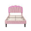 Upholstered Bed With Adjustable Headboard Velvet-143053972-148265307