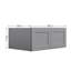 Armoire murale de style Shaker gris prêt à assembler 30 po x 24 po x H 15 po Homeibro Cozy Design-915285824-915386485